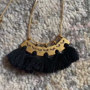 Madewell adjustable brass fringe necklace